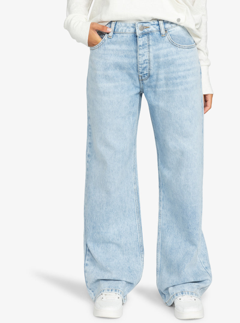 Load image into Gallery viewer, Roxy Women&#39;s Milla Denim Pant Glacier ERJDP03301-BESW
