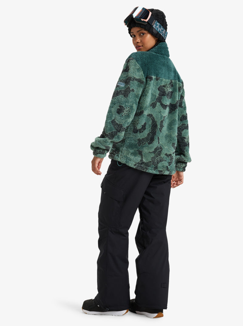 Load image into Gallery viewer, Roxy Women&#39;s Alabama Zip Up Fleece Lily Pad Sketch Book ERJFT04823_GJN2
