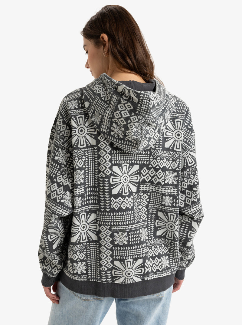 Load image into Gallery viewer, Roxy Women&#39;s That Beautiful Pullover Hoodie Phantom Mo Rockin Vibe App ERJFT04852_KTA6
