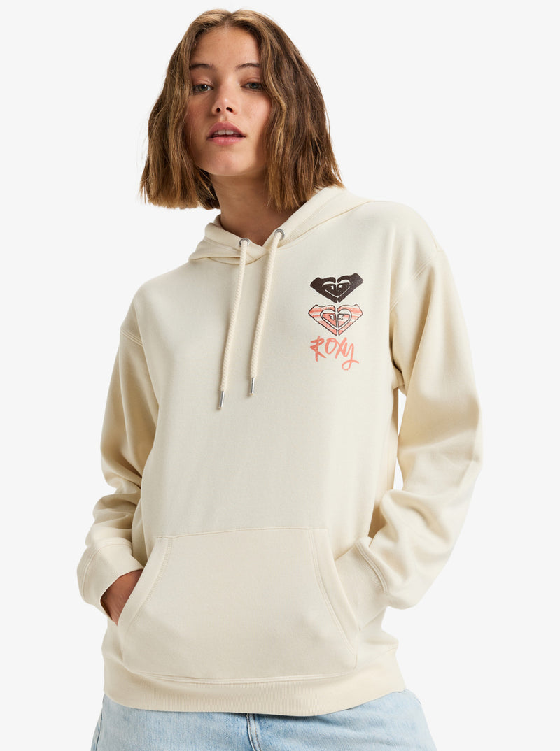 Load image into Gallery viewer, Roxy Women&#39;s Surf Stoked Pullover Hoodie Parchment ERJFT04855_TEC0
