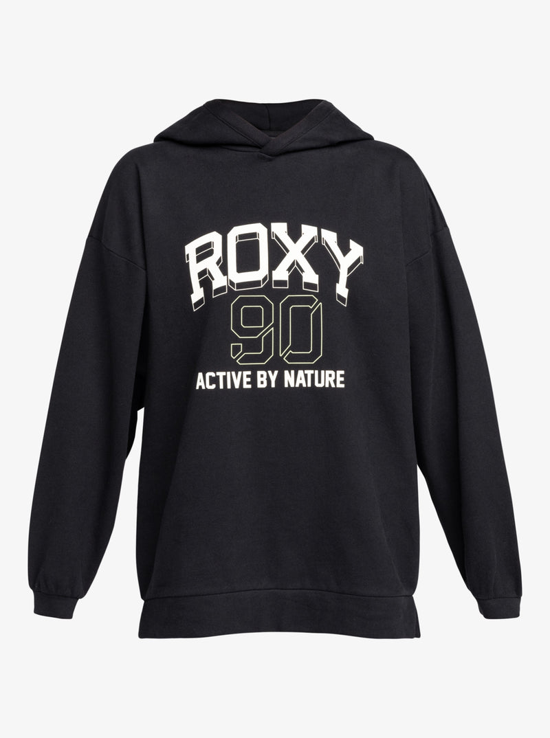 Load image into Gallery viewer, Roxy Women&#39;s Essential Energy Pullover Hoodie True Black ERJFT04862_KVJ0
