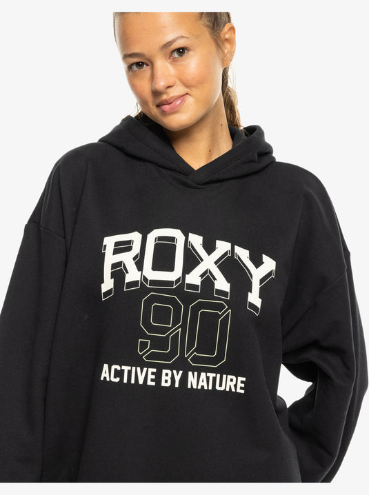 Roxy Women's Essential Energy Pullover Hoodie True Black ERJFT04862_KVJ0