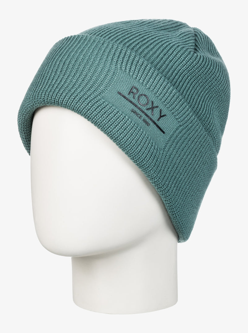 Load image into Gallery viewer, Roxy Women&#39;s Folker Rib Knit Beanie Sea Pine ERJHA04288_BPF0
