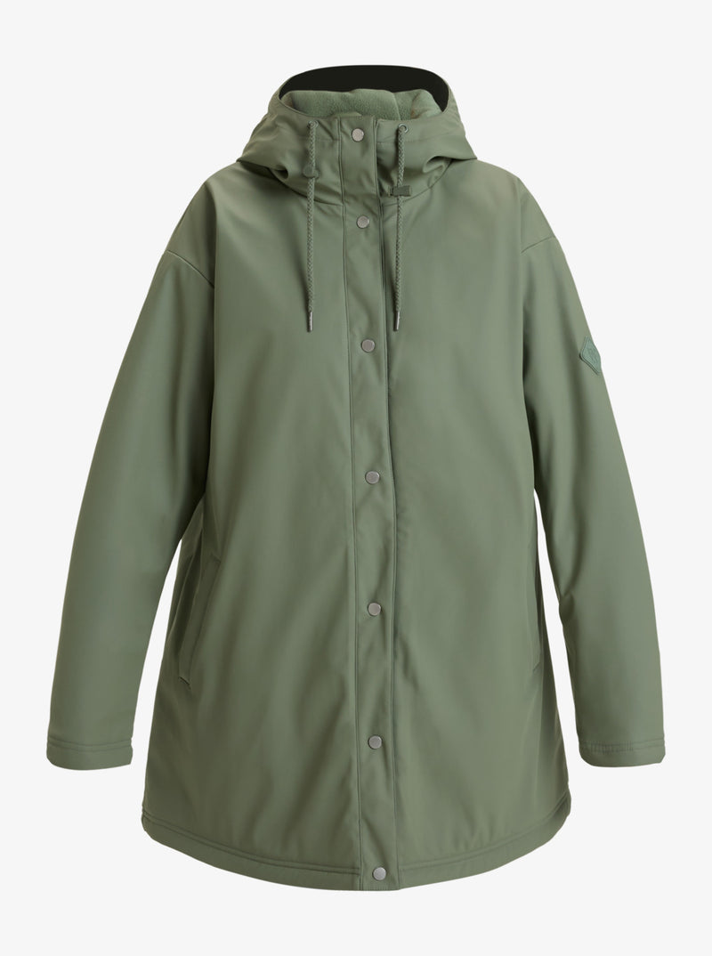 Load image into Gallery viewer, Roxy Women&#39;s Rain Road Rain Jacket Agave Green ERJJK03608_GZC0
