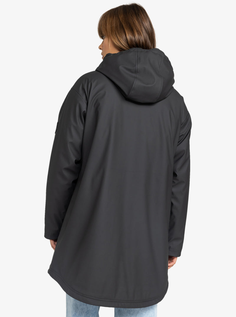 Load image into Gallery viewer, Roxy Women&#39;s Rain Road Rain Jacket Phantom ERJJK03608_KTA0
