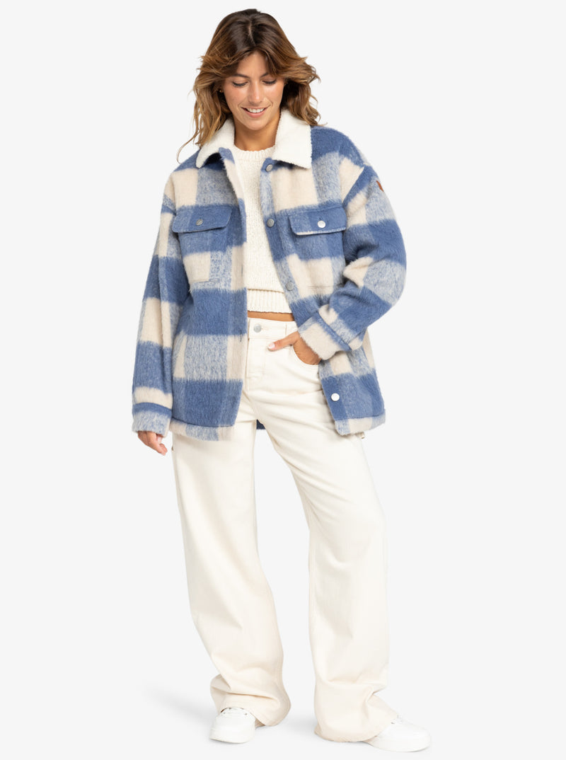 Load image into Gallery viewer, Roxy Women&#39;s Passage Of Time Jacket Parchment Be Bold Plaid ERJJK03610_TEC1
