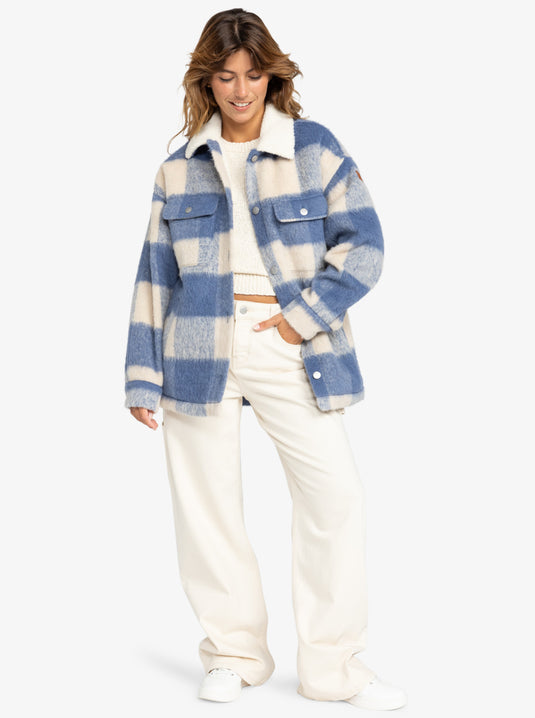 Roxy Women's Passage Of Time Jacket Parchment Be Bold Plaid ERJJK03610_TEC1