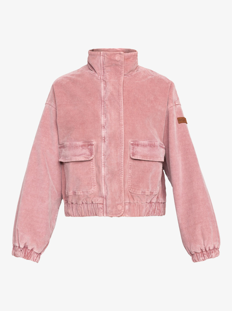 Load image into Gallery viewer, Roxy Women&#39;s Slow Song Oversized Corduroy Jacket Mauve Orchid ERJJK03614-PJP0
