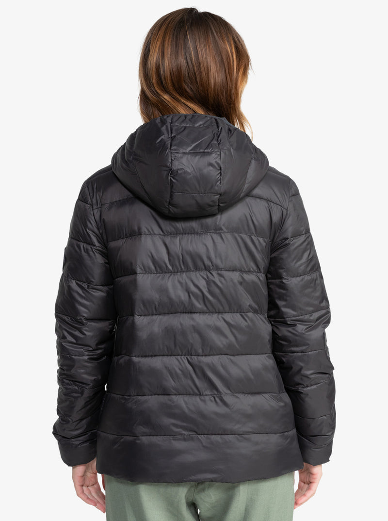 Load image into Gallery viewer, Roxy Women&#39;s Wind Bliss Hooded Padded Jacket Phantom ERJJK03618-KTA0
