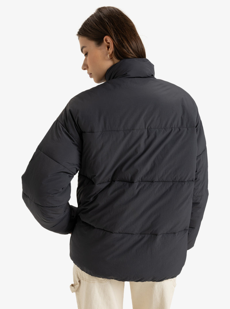 Load image into Gallery viewer, Roxy Women&#39;s Sweetest Road Puffer Jacket Phantom ERJJK03619-KTA0
