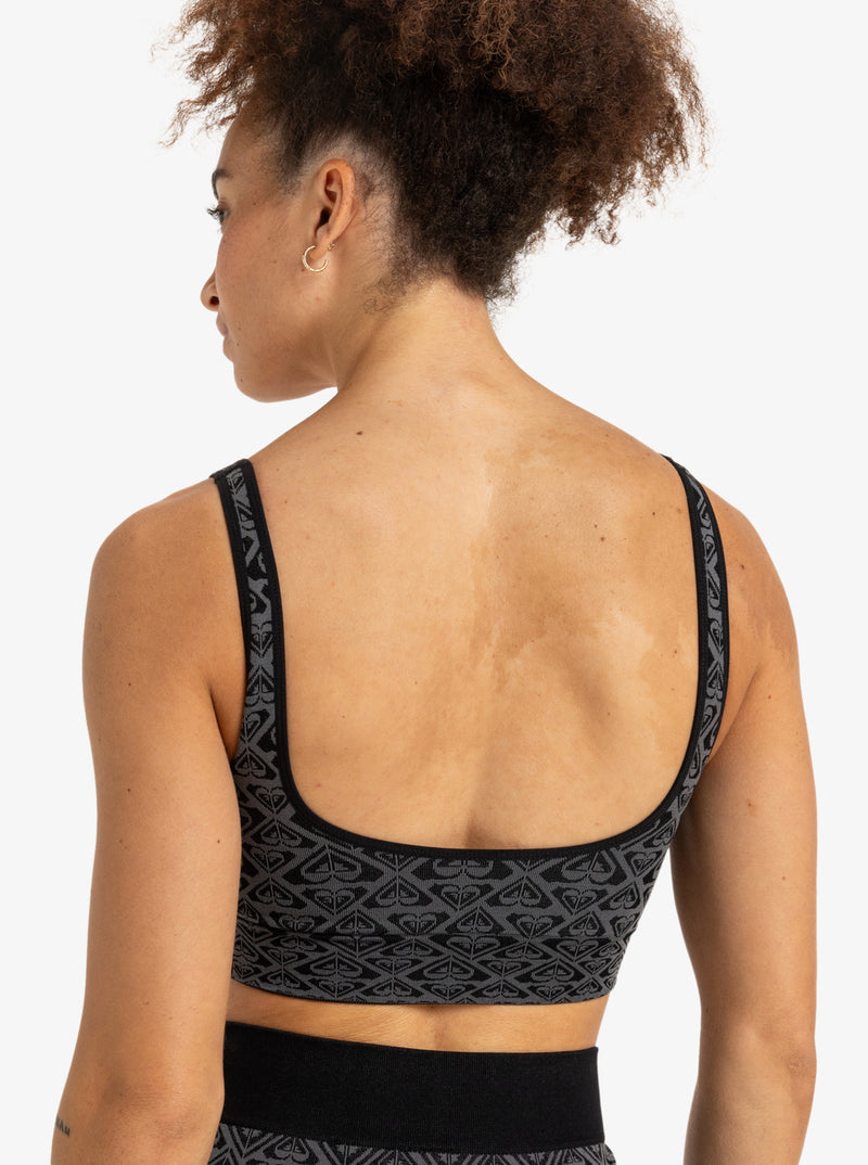 Load image into Gallery viewer, Roxy Women&#39;s Chill Out Seamless Low Support Sports Bra True Black ERJKT04107_KVJ0
