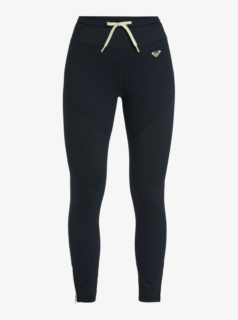 Load image into Gallery viewer, Roxy Women&#39;s Waves Of Warmth Technical Leggings True Black ERJNP03588-KVJ0
