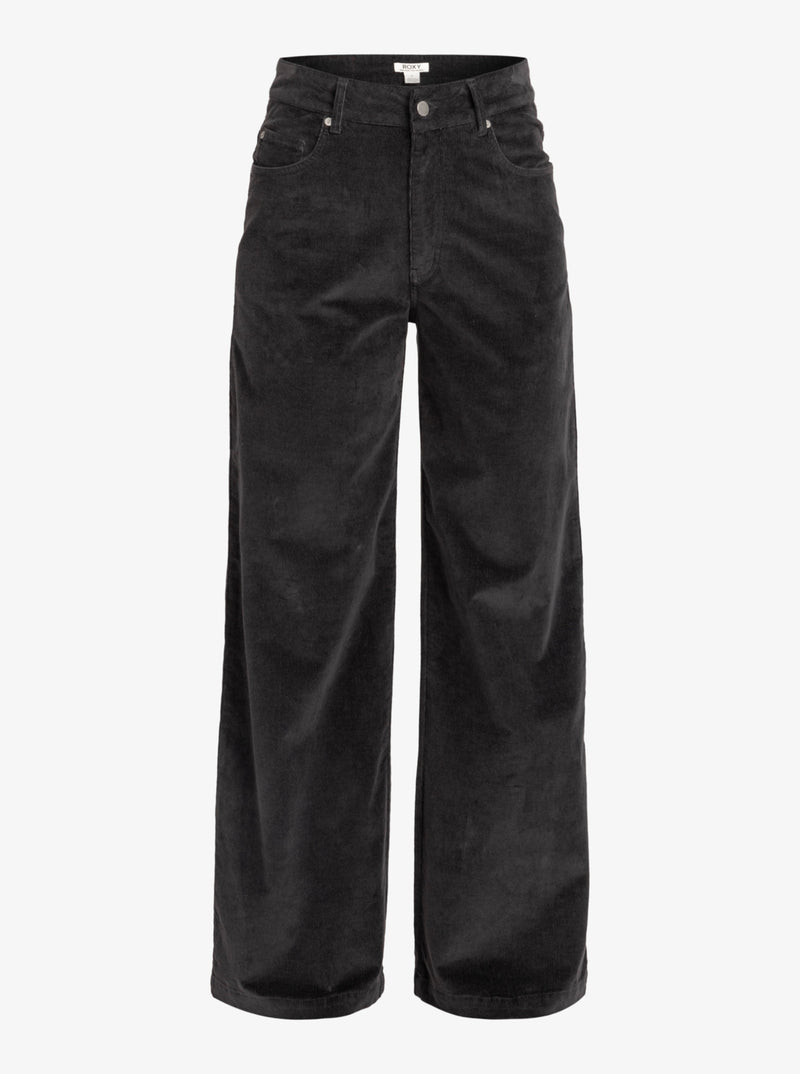 Load image into Gallery viewer, Roxy Women&#39;s Surf On Cloud Corduroy Pants Phantom ERJNP03598_KTA0
