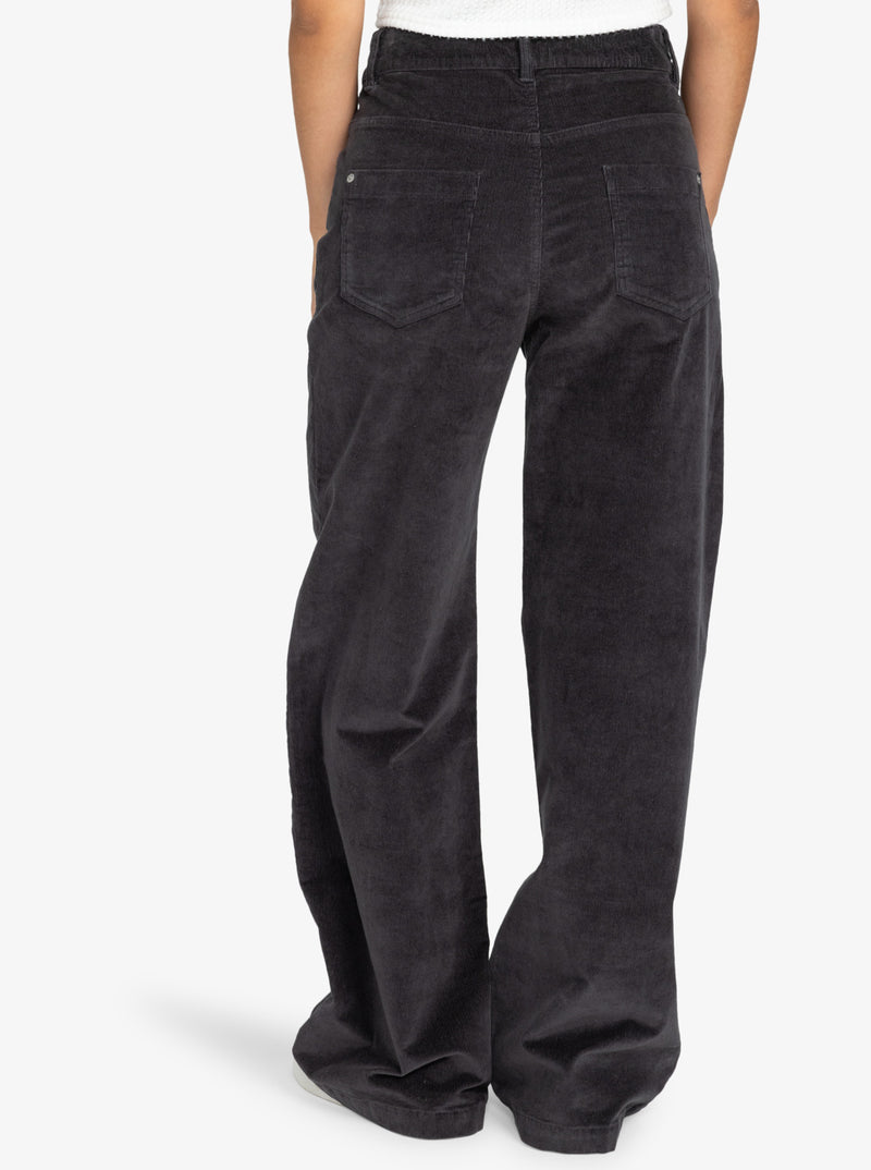 Load image into Gallery viewer, Roxy Women&#39;s Surf On Cloud Corduroy Pants Phantom ERJNP03598_KTA0
