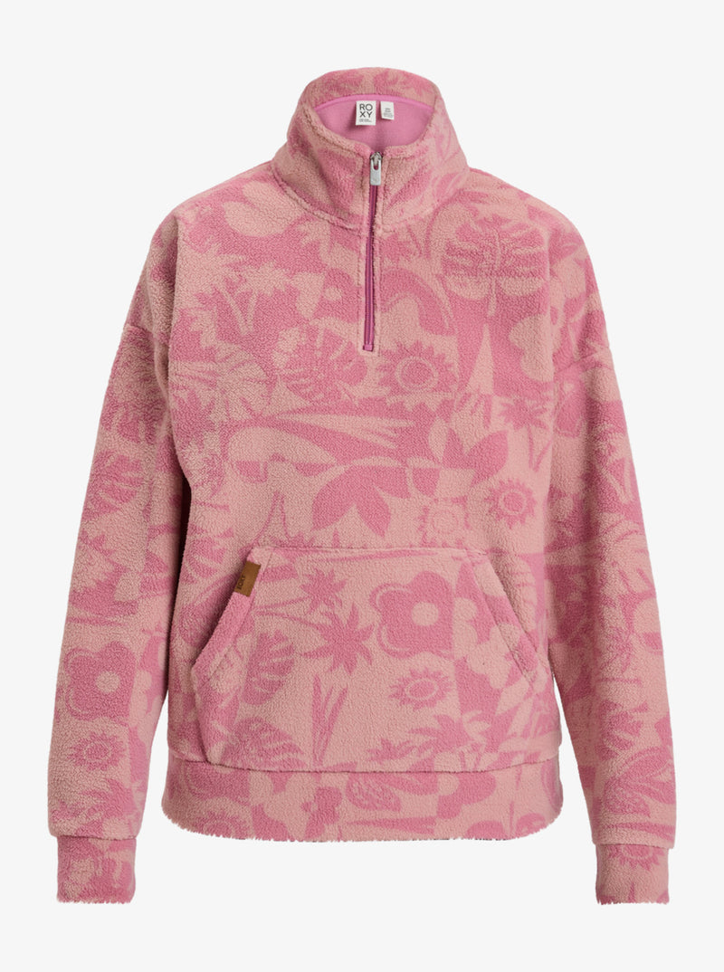 Load image into Gallery viewer, Roxy Women&#39;s Live Out Loud Half Zip Polar Pullover Mauve Orchid Sliceoparadise ERJPF03169-PJP6
