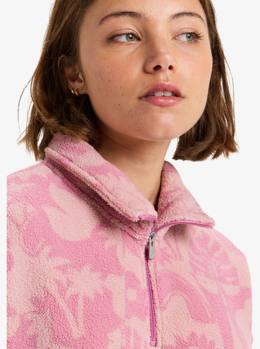 Roxy Women's Live Out Loud Half Zip Polar Pullover Mauve Orchid Sliceoparadise ERJPF03169-PJP6