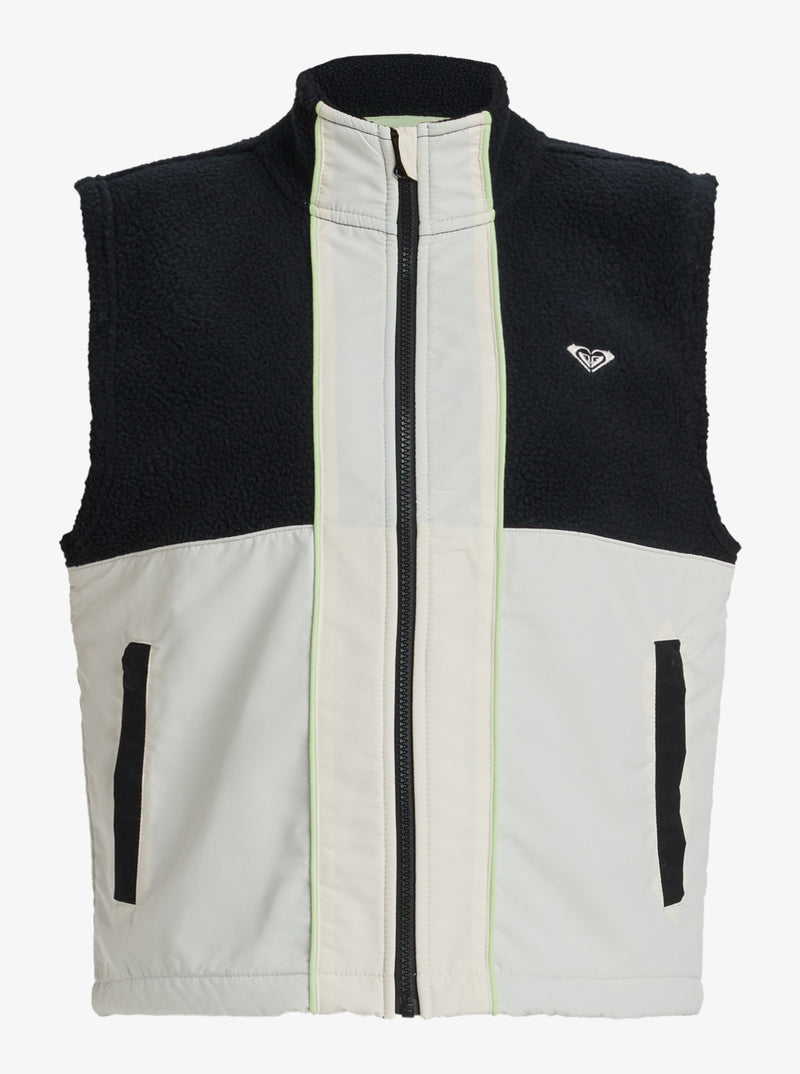 Load image into Gallery viewer, Roxy Women&#39;s Waves Of Warmth Sport Vest Jacket Anthracite ERJPF03173_KVJ0
