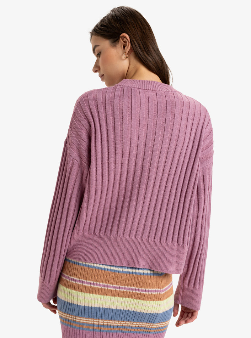 Load image into Gallery viewer, Roxy Women&#39;s Exploring Diary - Crew Neck Sweater Mauve Orchid ERJSW03615_PJP0
