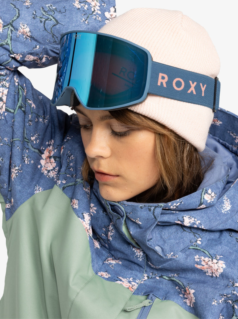 Load image into Gallery viewer, Roxy Women&#39;s Storm Snowboard/Ski Goggles Wild Wind/Silver MI S3 ERJTG03166-BLQ9
