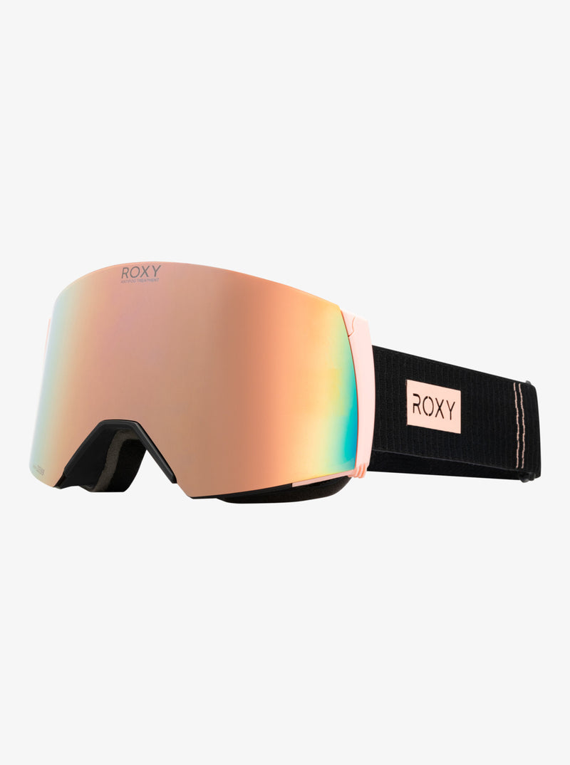 Load image into Gallery viewer, Roxy Women&#39;s Wildlove Snowboard Goggles Black/Clux Pink Rose ML S3 ERJTG03230_KVJ9
