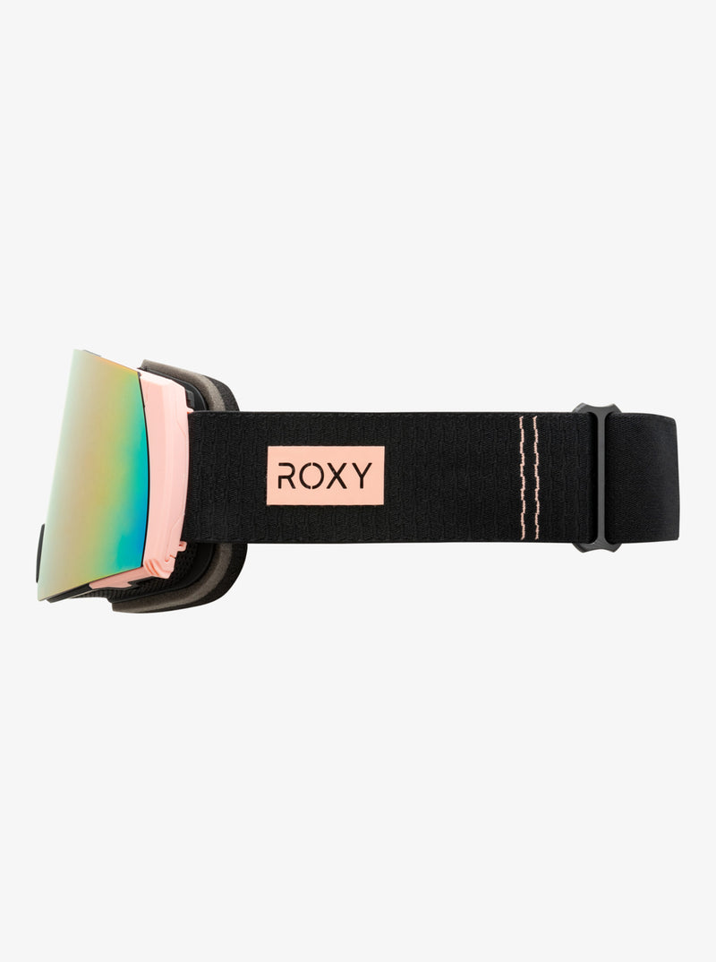 Load image into Gallery viewer, Roxy Women&#39;s Wildlove Snowboard Goggles Black/Clux Pink Rose ML S3 ERJTG03230_KVJ9
