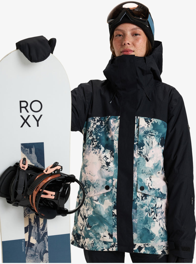 Load image into Gallery viewer, Roxy Women&#39;s Glade Gore-Tex Snow Jacket Sea Pine Dreamy Picture ERJTJ03463_BPF2
