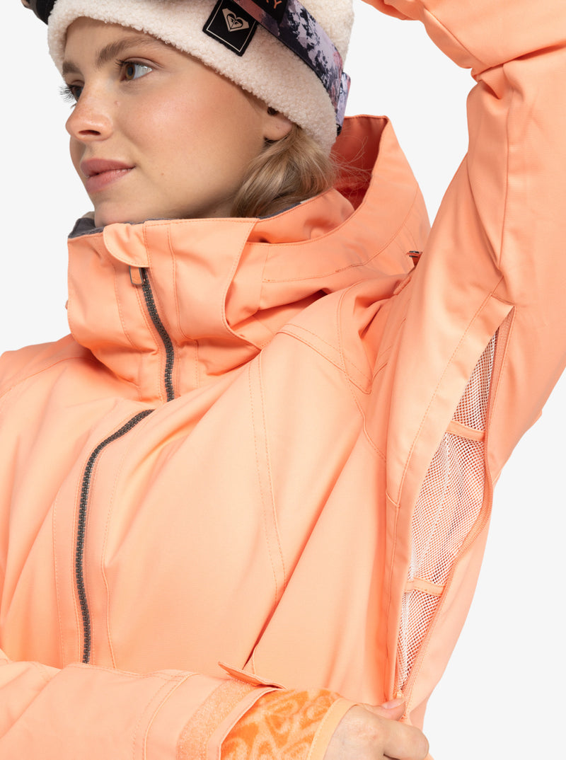 Load image into Gallery viewer, Roxy Women&#39;s Meade Snow Jacket Peach Pink ERJTJ03477_MGK0
