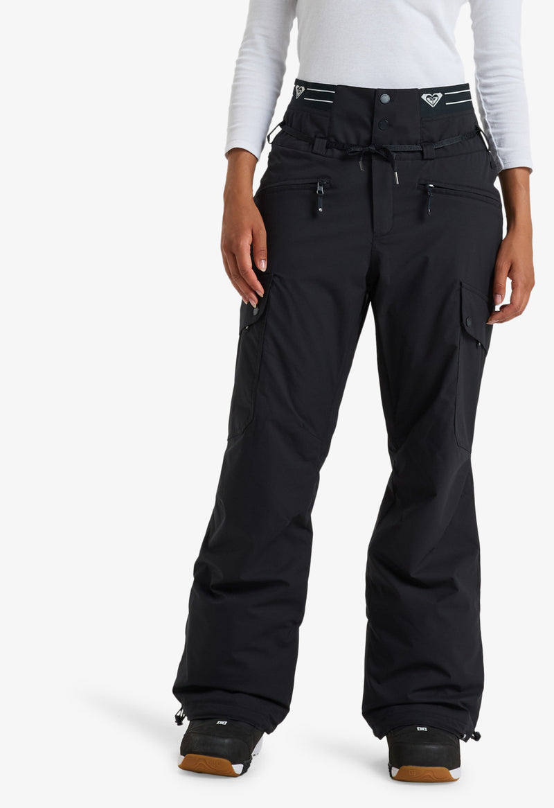 Load image into Gallery viewer, Roxy Women&#39;s Passive Lines Snow Pant True Black ERJTP3269_KVJ0
