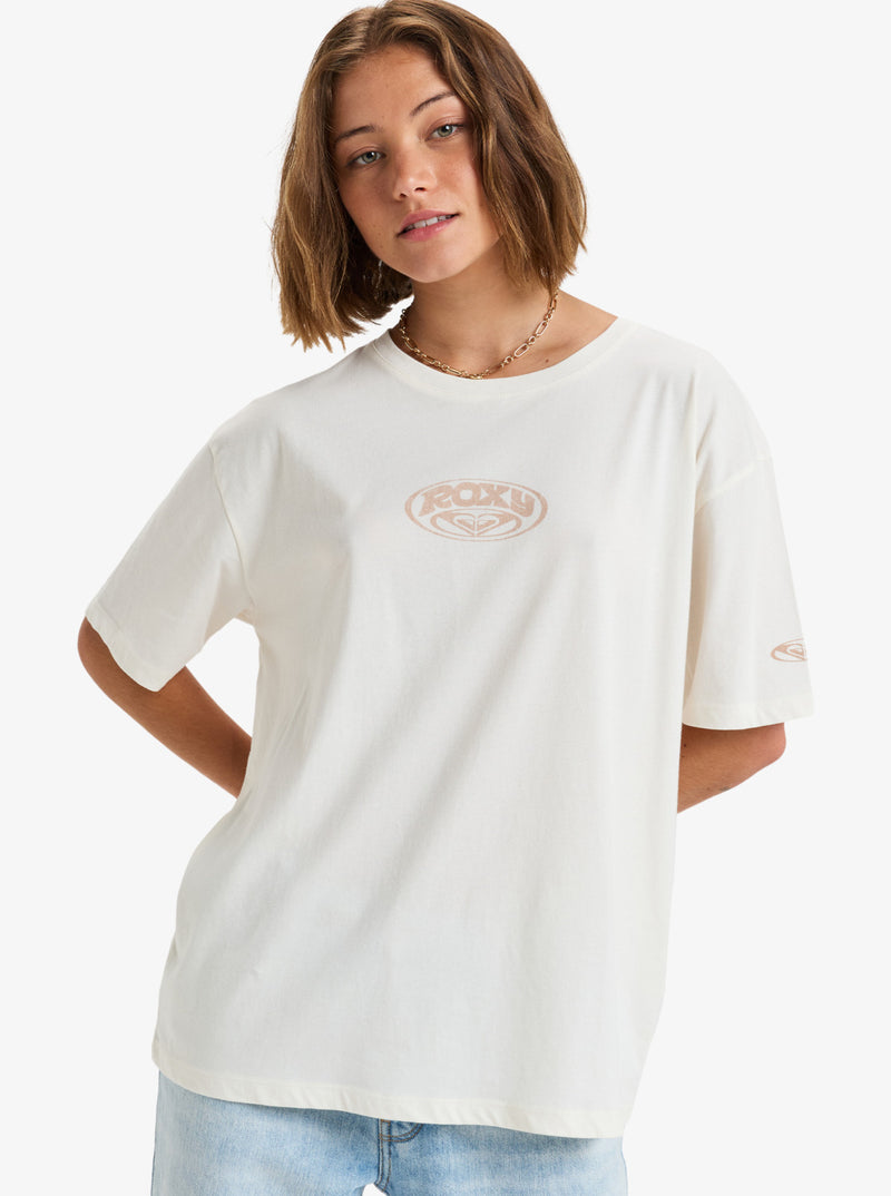 Load image into Gallery viewer, Roxy Women&#39;s Sand Under The Sky Short Sleeve T-Shirt Egret ERJZT05807-WBS0
