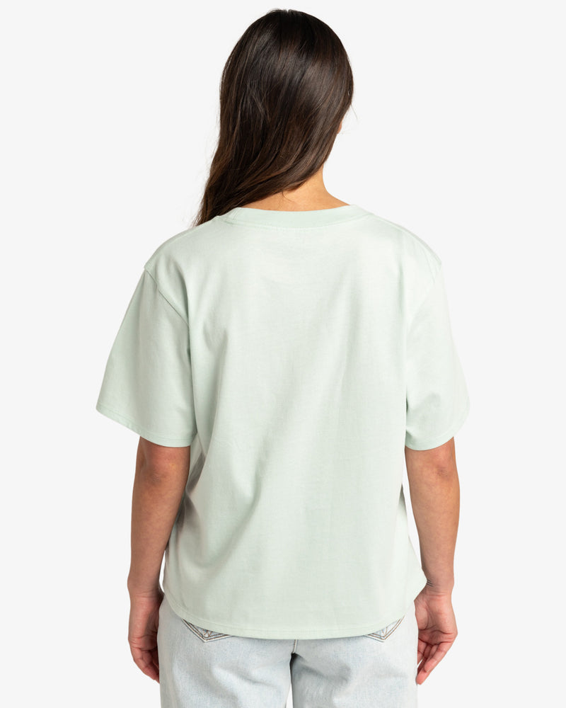 Load image into Gallery viewer, RVCA Women&#39;s Moon And Stars Short Sleeve T-Shirt Green Tea EVJZT00155-BEY0
