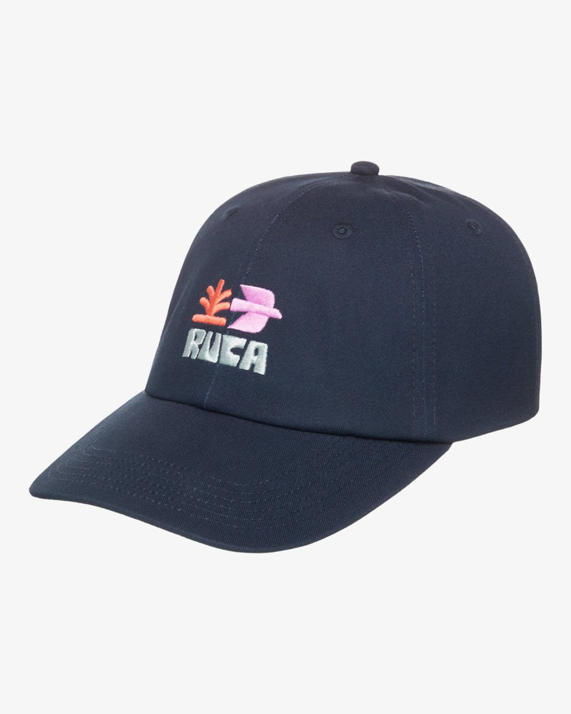 Load image into Gallery viewer, RVCA Men&#39;s Mosaic Clipback Cap Dark Denim EVYHA03002-BRQ0
