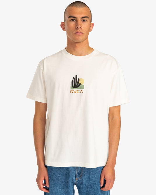 RVCA Men's Paper Cuts Relaxed Fit T-Shirt Antique White EVYZT00172-ANW