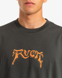 Load image into Gallery viewer, RVCA Men&#39;s Unearthed Relaxed Fit T-Shirt Pirate Black EVYZT00187-PTK
