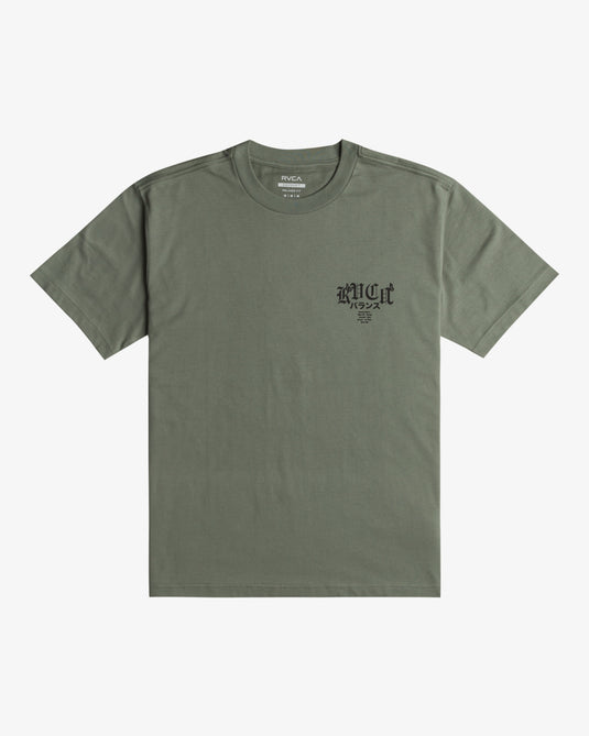 RVCA Men's Shibuya Station Short Sleeves T-Shirt Jade EVYZT00209_GNB0