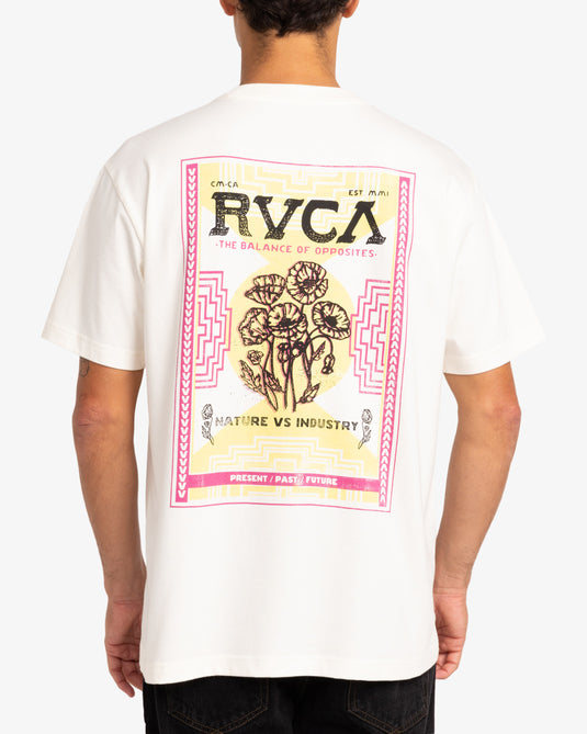 RVCA Men's Poppies Short Sleeve T-Shirt Antique White EVYZT00212-ANW