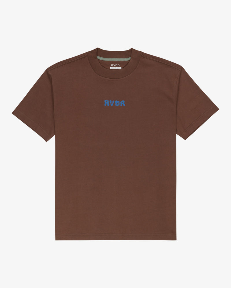 Load image into Gallery viewer, RVCA Men&#39;s Decoshroom Short Sleeve T-shirt Chocolate EVYZT00220_CHO
