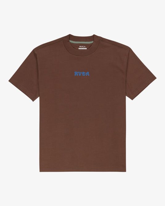 RVCA Men's Decoshroom Short Sleeve T-shirt Chocolate EVYZT00220_CHO