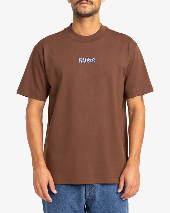 RVCA Men's Decoshroom Short Sleeve T-shirt Chocolate EVYZT00220_CHO