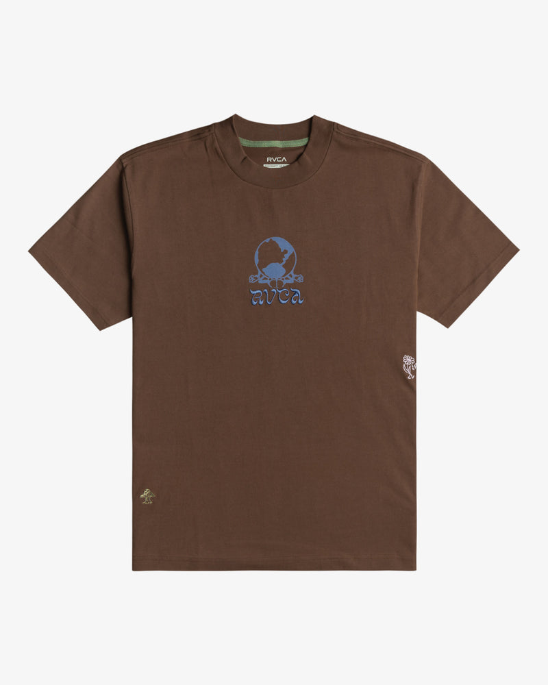 Load image into Gallery viewer, RVCA Men&#39;s Scorched Lands Short Sleeve T-shirt Chocolate EVYZT00223_CHO
