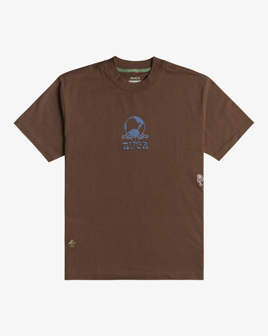 RVCA Men's Scorched Lands Short Sleeve T-shirt Chocolate EVYZT00223_CHO