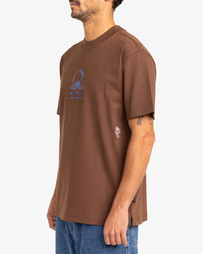 Load image into Gallery viewer, RVCA Men&#39;s Scorched Lands Short Sleeve T-shirt Chocolate EVYZT00223_CHO
