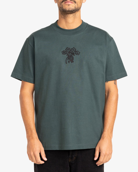 RVCA Men's Thanks For Nothing Short Sleeves T-shirt Huntger Green EVYZT00224-DGN