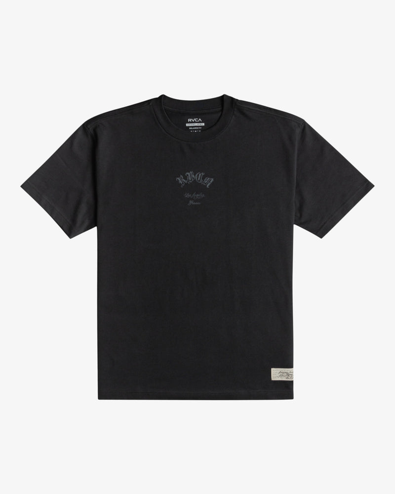 Load image into Gallery viewer, RVCA Men&#39;s Chefs Kiss Short Sleeves T-shirt Black EVYZT00230_BLK
