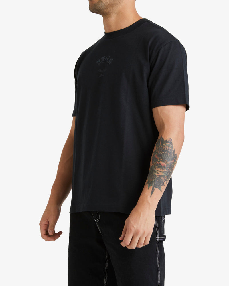 Load image into Gallery viewer, RVCA Men&#39;s Chefs Kiss Short Sleeves T-shirt Black EVYZT00230_BLK
