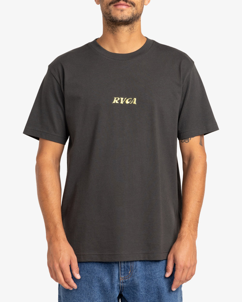 Load image into Gallery viewer, RVCA Men&#39;s Gabrielle Monceaux Short Sleeve T-Shirt Pirate Black EVYZT00233-PTK
