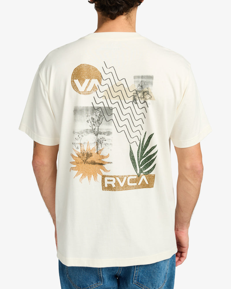 Load image into Gallery viewer, RVCA Men&#39;s Desertscape T-Shirt Antique White EVYZT00240-ANW
