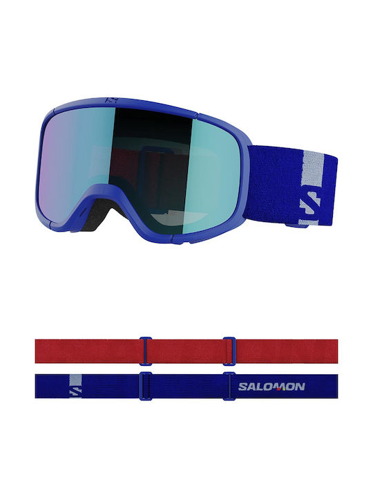 Load image into Gallery viewer, Salomon Kid&#39;s Lumi Goggles Race Blue/Mid Blue S2 L47253700
