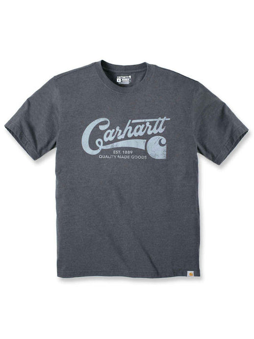 Carhartt Men's Relaxed Fit Script Graphic T-shirt Carbon Heather 106531-CRH