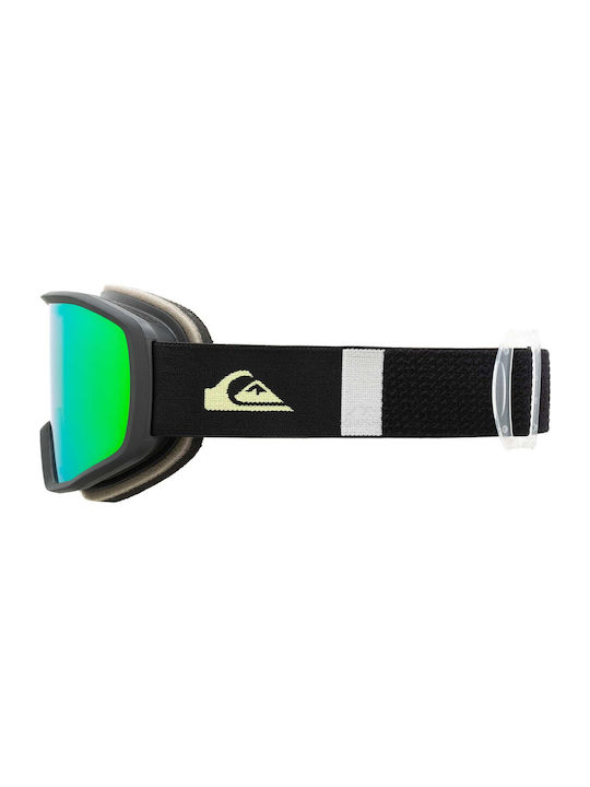 Load image into Gallery viewer, Quiksilver Men&#39;s Harper Snowboard Goggles Black Celery/Green ML S3 EQYTG03197_KYHE
