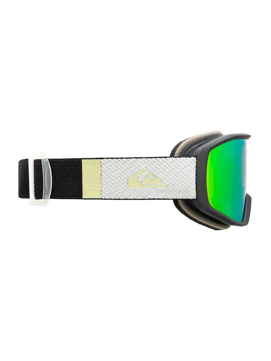 Load image into Gallery viewer, Quiksilver Men&#39;s Harper Snowboard Goggles Black Celery/Green ML S3 EQYTG03197_KYHE
